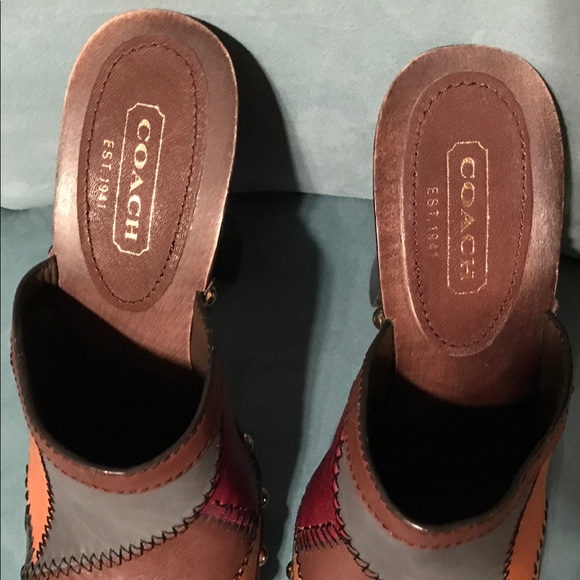 Coach Multicolored Leather Patchwork Mule - Picture 5 of 5